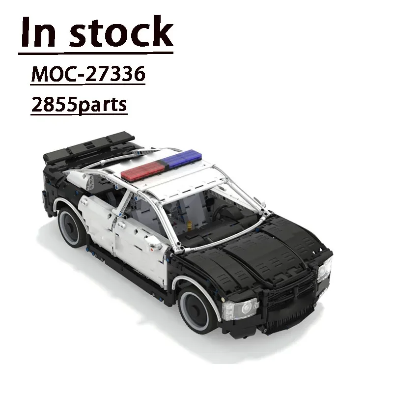 MOC-27336 City Traffic Police Car Assembly Splicing Building Block Model • 2855 Parts Building Blocks Kids Birthday Toy Gift