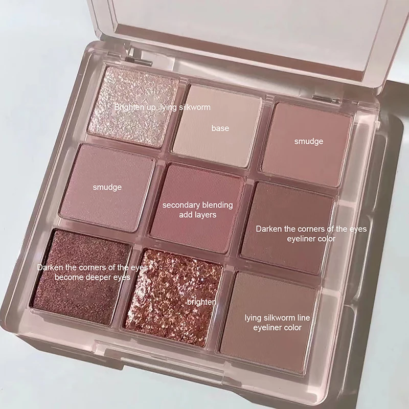 Glitter Powder Earth Color Lasting Monochrome Eyeshadow Palette Eye Makeup Eye Shadow Pearl Non-smudging Delicate Smooth 