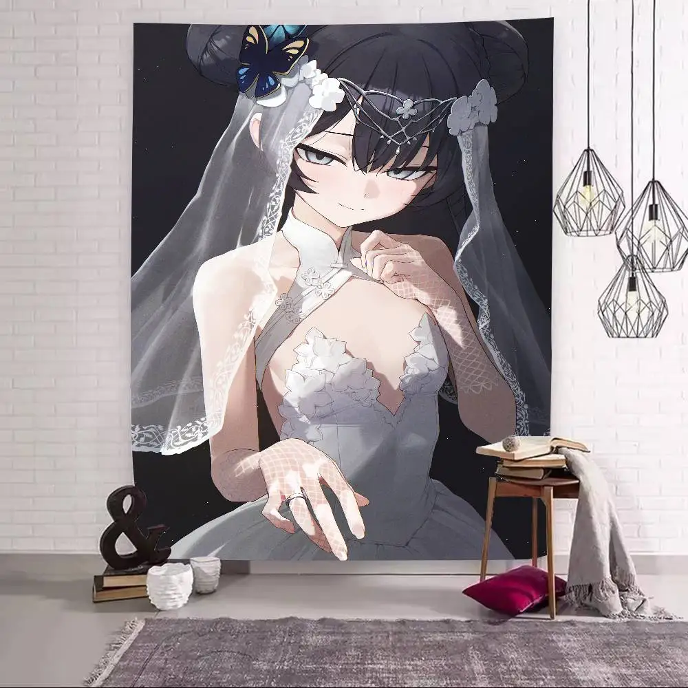 Kawaii Hot Ryuuge Kisaki Blu Archivio Gioco Arazzo Popolare Decorazione della stanza Arazzo da parete Camera d'arte Decorazioni per la casa Decorazione della parete