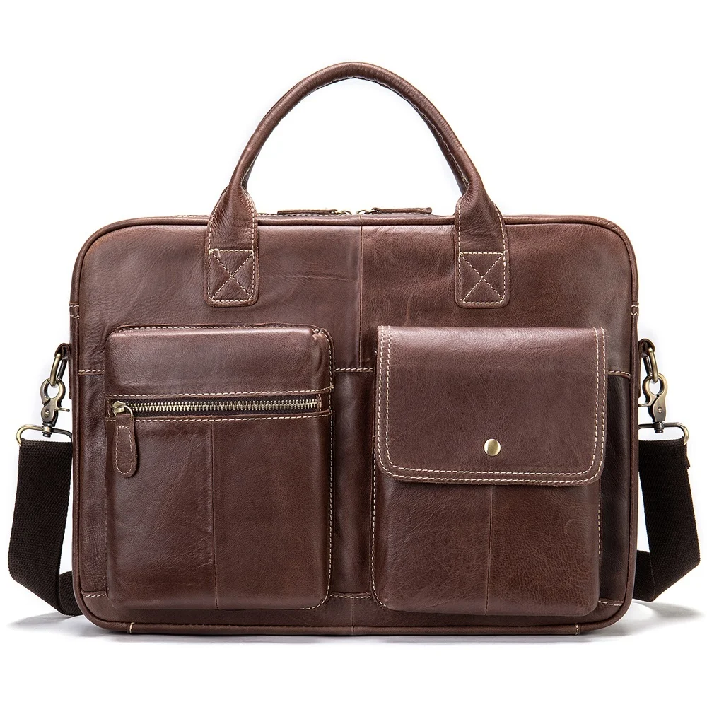 Sac à Main en Cuir group pour Ordinateur Portable pour Homme, Sacoche de Marque de Styliste à la Mode pour Document et Bureau, Étui Bombe