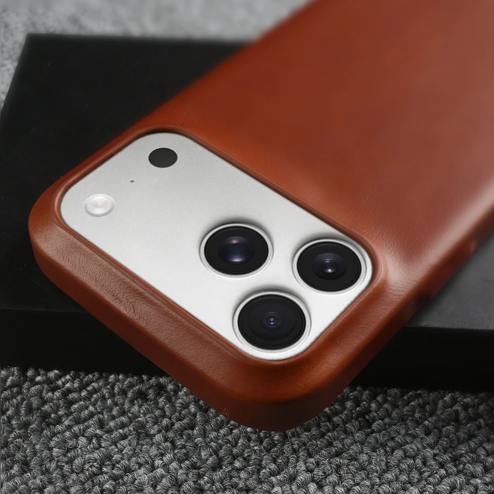 For Magsafe Genuine Leather Case For iphone 18 17 Pro Max 16 15 14 Plus 12 13 Mini Air 16e 17e Magnetic Phone Case Back Cover