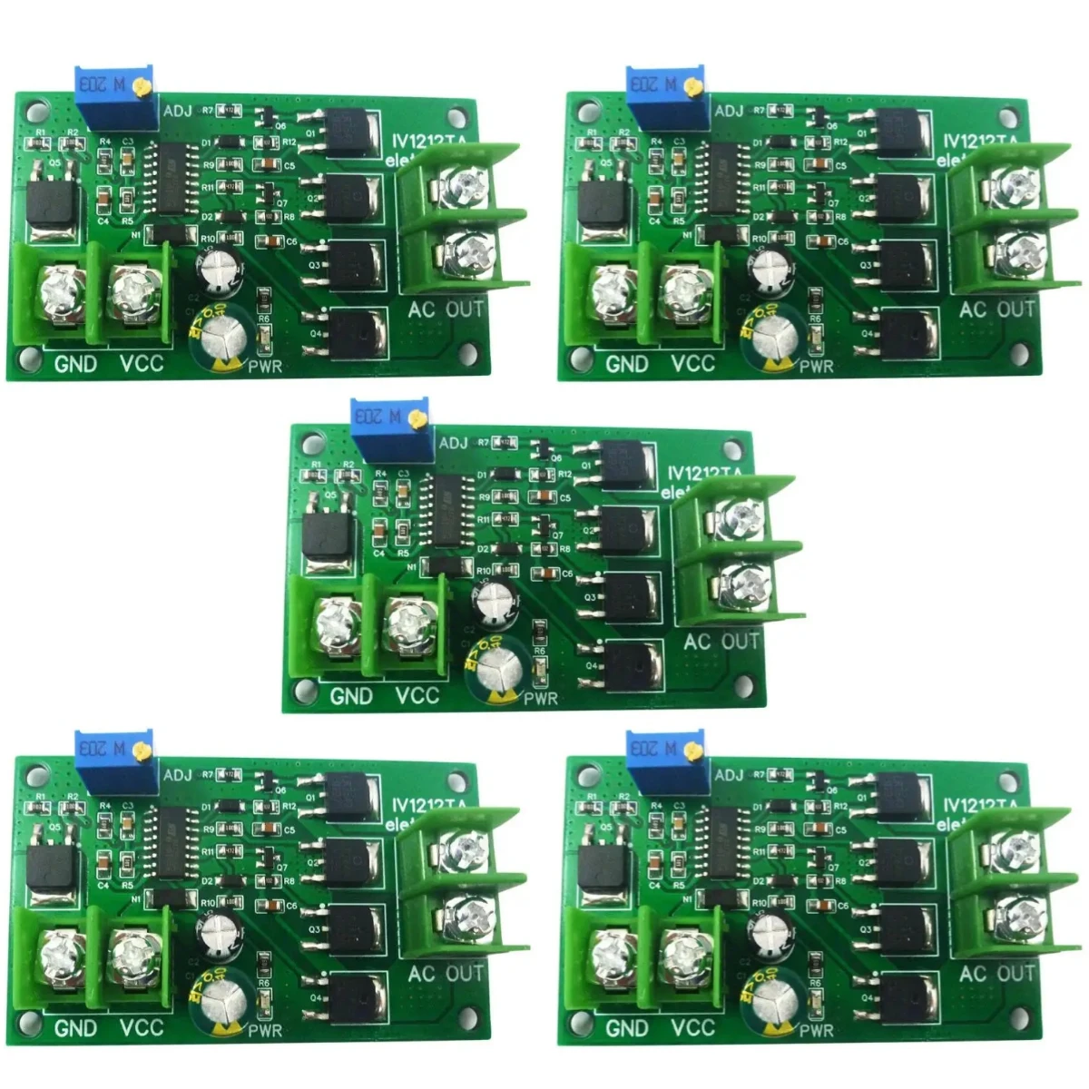 

5PCS 200W DC 12V to AC 12V Inverter 50Hz Square Wave Signal Generator Module 12W AC 12V to 220V Power Transformer