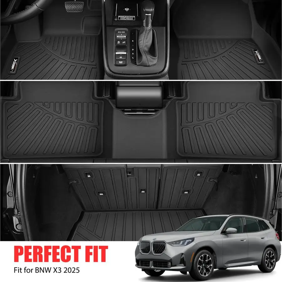 الحصير ل 2025 2026 BMW X3 فرش داخلي للسيارات والشاحنات مع مسند الظهر حصيرة جميع الأحوال الجوية TPE المطاط الطابق بطانة مجموعة البضائع بطانة ل 2025 2026 BMW X3 Ac