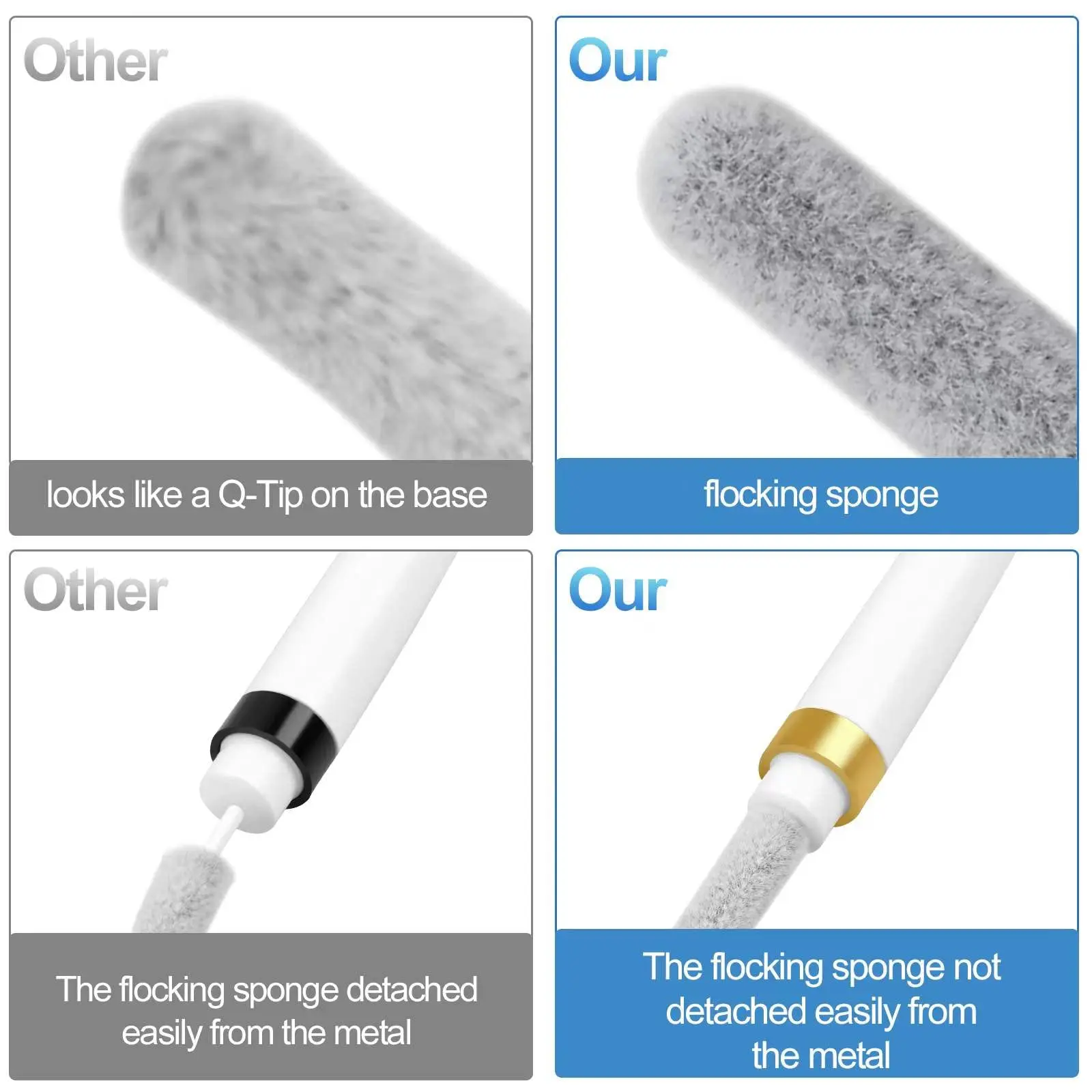 4-in-1 Bluetooth Earphones Cleaning Tool for Airpods Pro 3 2 1 Xiaomi Airdots Pro Earbuds Case Cleaner Kit Flocking Sponge Brush