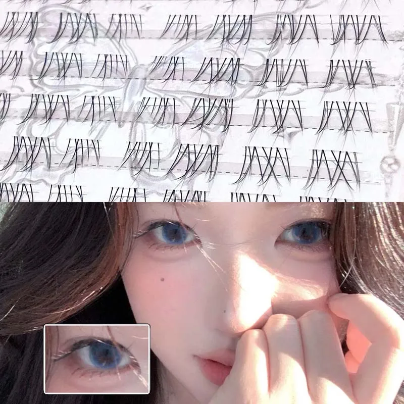 Doudoutian Nile Goddess Lower Lashes 80 Clusters Ultra Natural Wispy Soft Strands Daily School Makeup