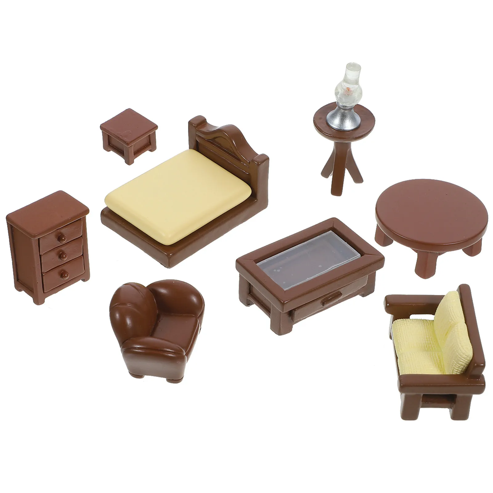 

1Set Miniature Furniture Set 1:12 Scale Realistic Dollhouse Decor Living Room Bedroom Scene Layout Luxury Crafted Fine Detail