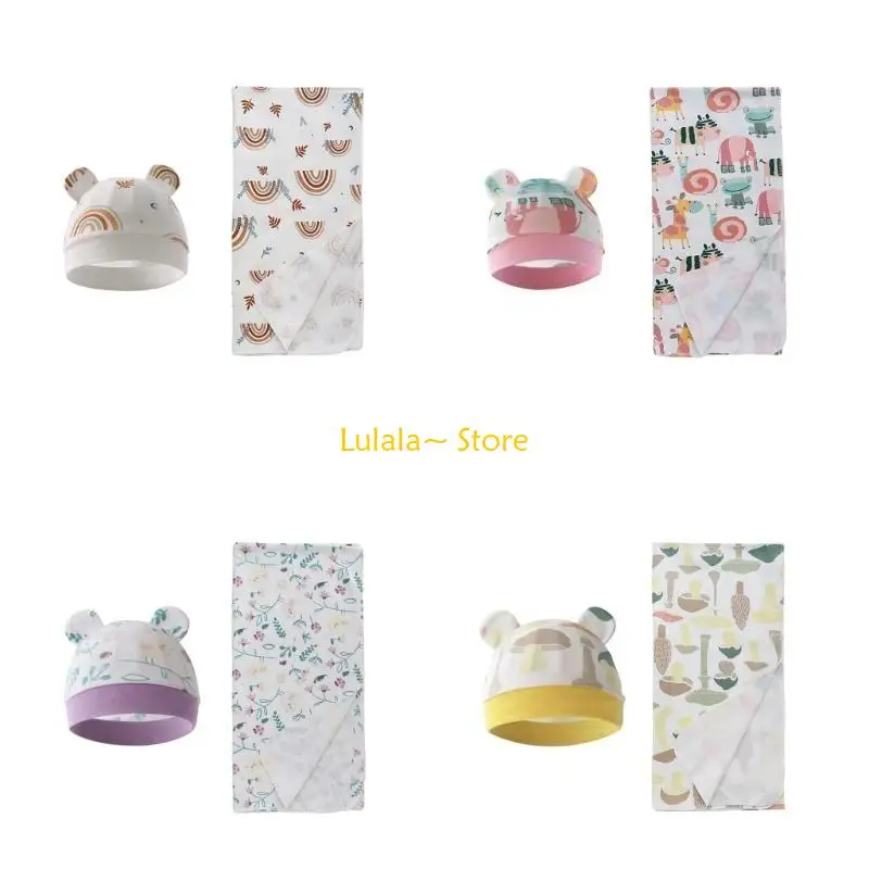 

Y4QA Пеленальная шапочка для новорожденных Одеяла для новорожденных Пеленание для новорожденных