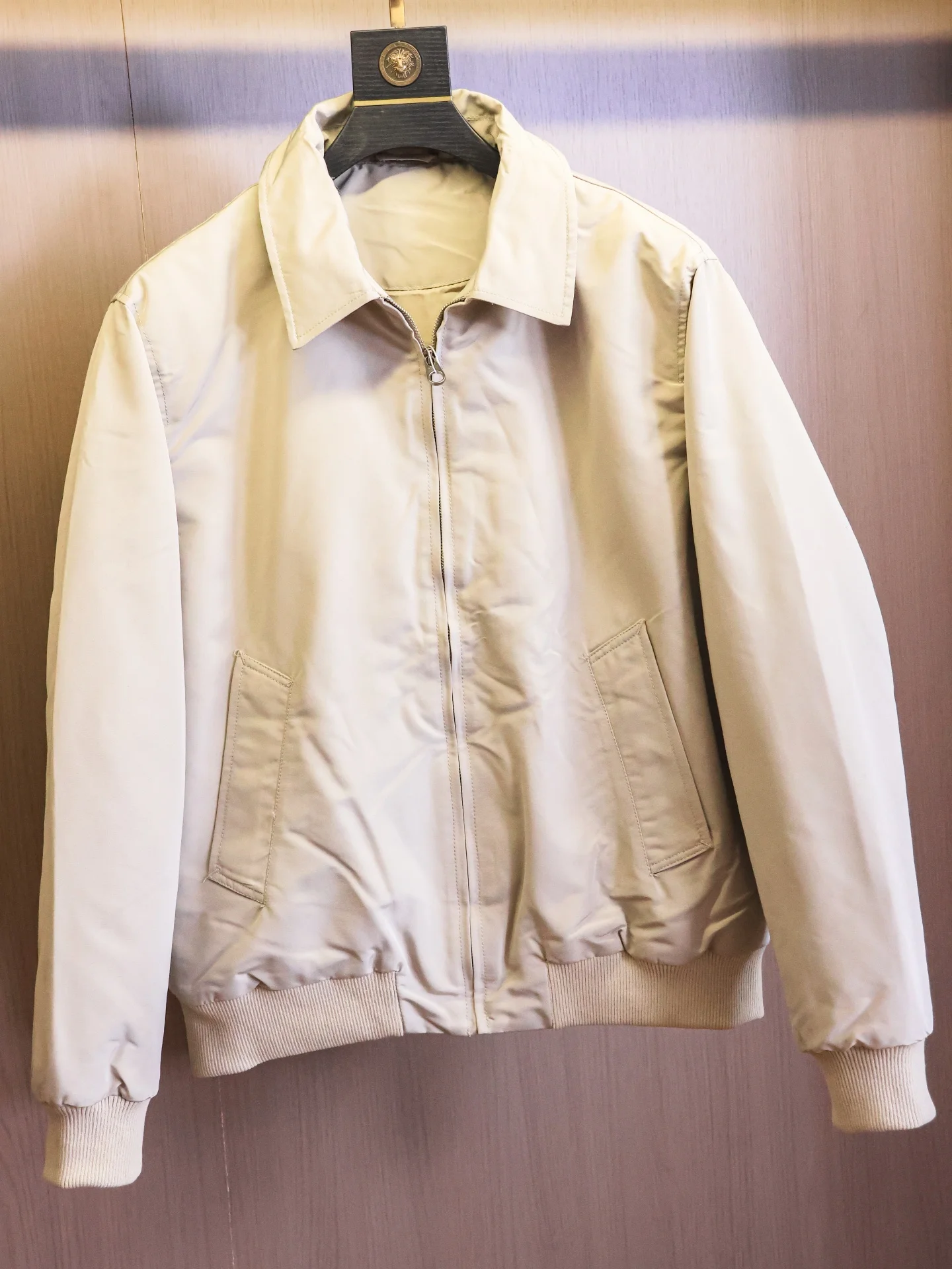 Thickened Casual Long Sleeve Pilot Jacket Windproof Warm Pure Color Collar Men's Cotton Clothes Polyester Fiber Zipper Closure