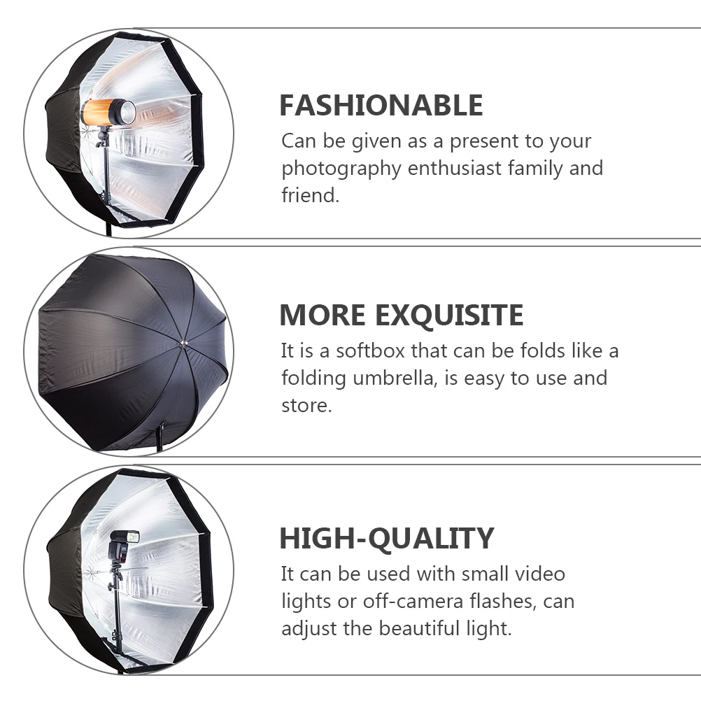 

Nylon Portable Octagonal Softbox Foldable Umbrella Shape Photographic Equipment Flashlight Softbox Photography Background