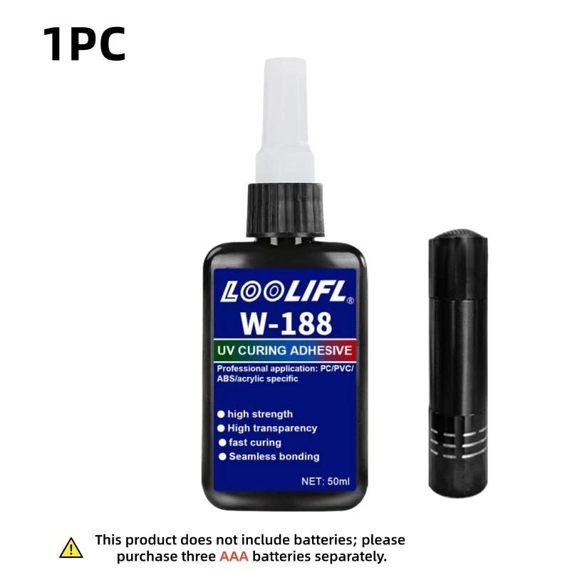 UV-Harz-Set mit Lampe, 50 ml UV-Klebstoff für schnelles Verkleben und Aushärten – professionelle UV-Taschenlampe zum Verkleben von Schmuck, zum Schweißen von Kunststoffen und zur Reparatur von Glas/Acryl – robustes Harz-Set für Bastelarbeiten. – Detail 5