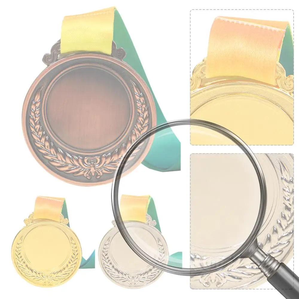 

5.2cm Gold/Silver/Bronze Medal Set Winner Medals with Neck Ribbon Sports Rewards Competition Awards for Competition Race