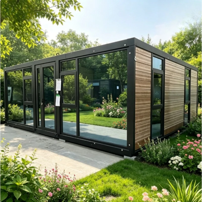 Customized Steel Prefabricated 20/30/40ft Expandable Extendable Fold Container Living Villa School Prefab House Modern Design