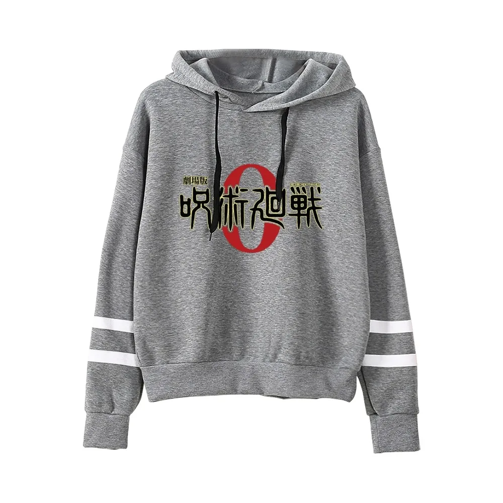 Jujutsu Kasen 0 The Movie Anime Hoodie uniseks Pocket Less lengan Sweatshirt Pria Wanita Pullover Harajuku Streetwear 90s pakaian