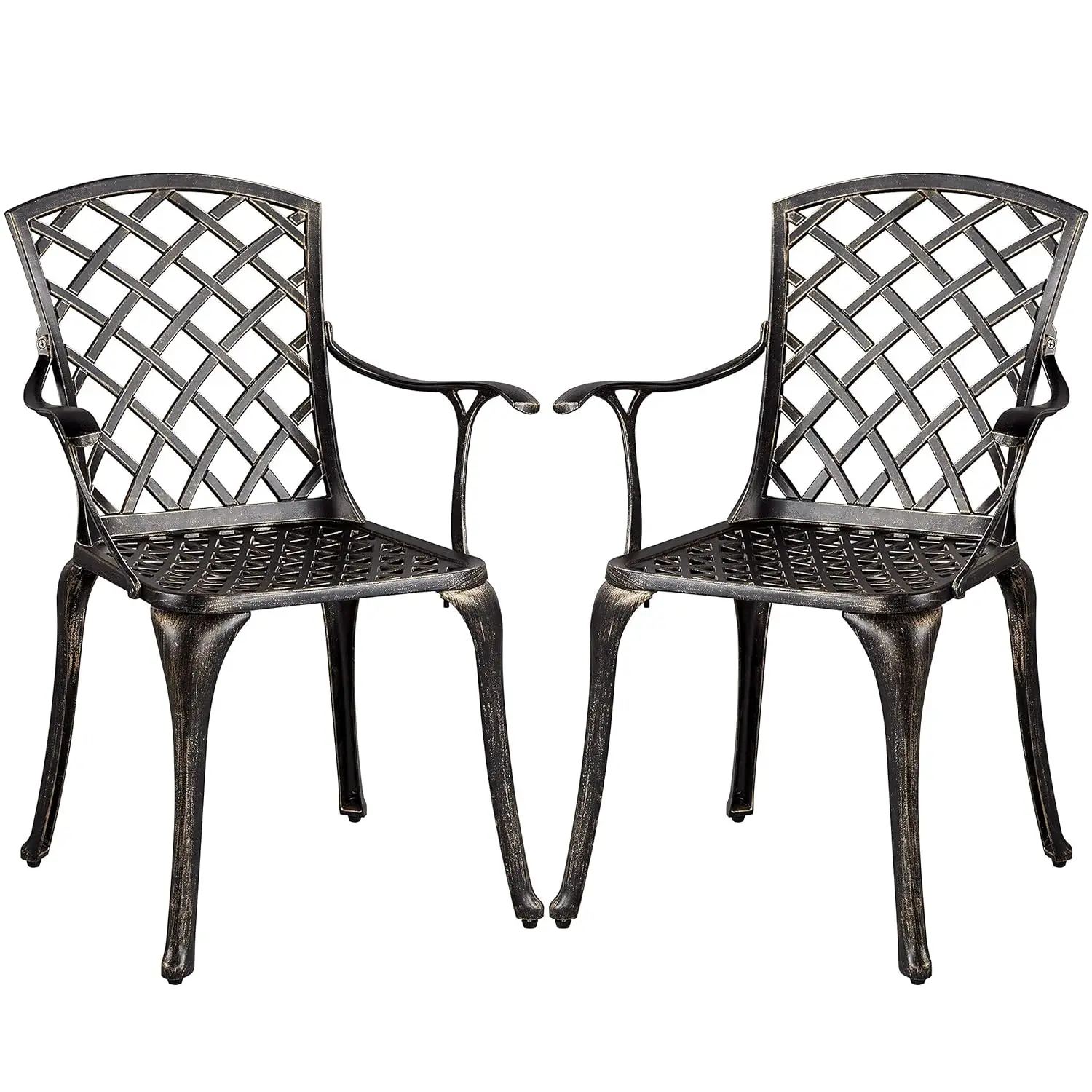 

Садовые обеденные стулья с подлокотниками, устойчивые к непогоде, из литого алюминия, металлические стулья для улицы, для сада, на заказ