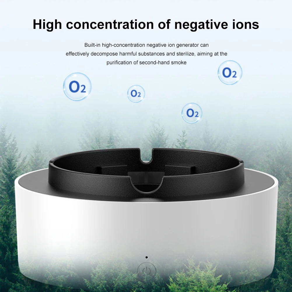 Ashtray air purifier for home use, intelligent removal of second-hand smoke, smoking, and smoke odor