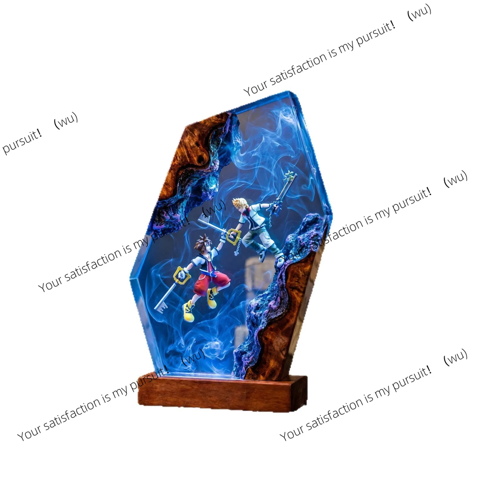 for Themed Epoxy Resin Night Light Combat Style Desktop Ornament Creative Decor Collectible Display Gift