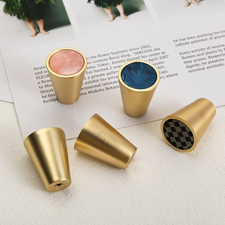 Nordic modern minimalist conical zinc alloy single-hole pull handle for cabinet wardrobe and drawer door of the cabinet