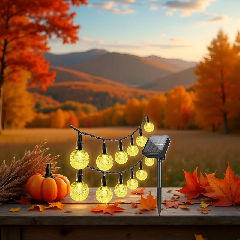 

Solar String Crystal Ball Solar Lamp Power LED String Fairy Lights 50LEDs 10M Solar Garlands Garden Christmas Decor For Outdoor