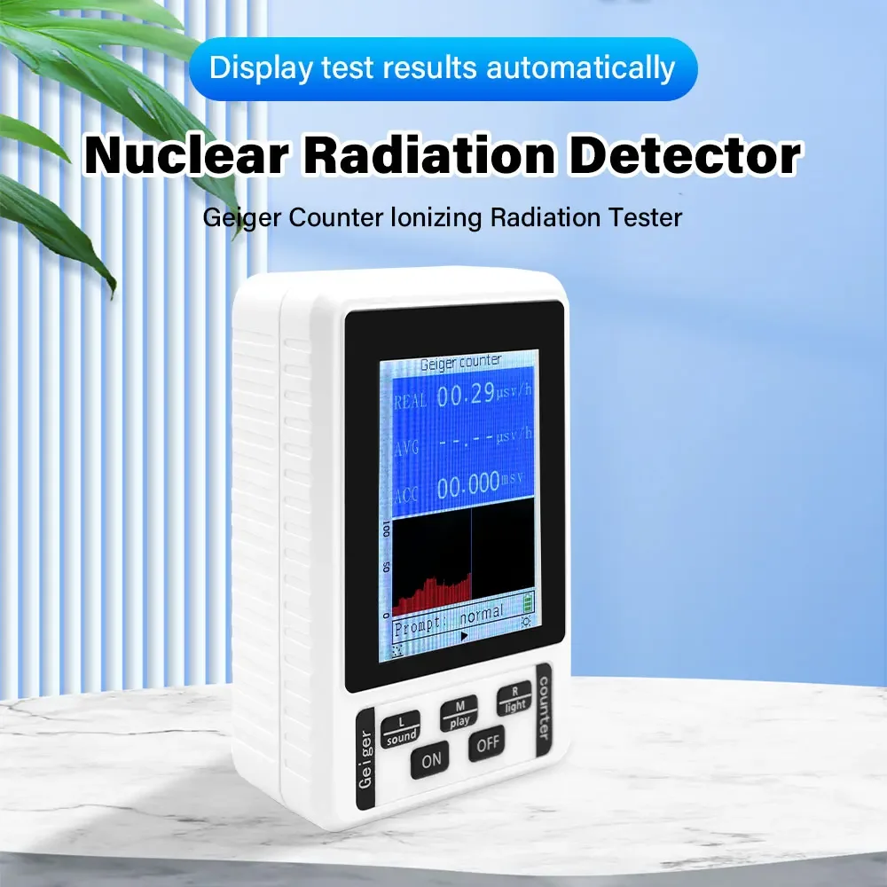 Professional Nuclear Radiation Detector with Real-Time Monitoring - Geiger Counter for Beta Gamma X-ray Personal Protection