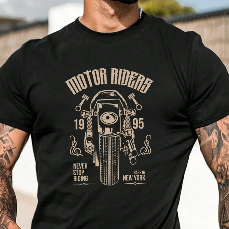 

Men Clothing New Best Of Motor Riders Motorcycle Print T-Shirt Quick Drying T Shirts Summer Casual Top TShirt