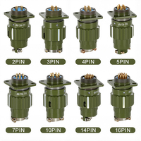 Y21M Series Fast Buckle Aviation Fixed Type Industrie Connector Plug Socket Male Female  2/3/4/5/7/10/14/16 Pin Army Green