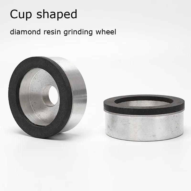 Cup-shaped Diamond Resin Grinding Wheel for End Face Grinding Carving Knife Milling Cutter Alloy Tungsten Single-sided Concave
