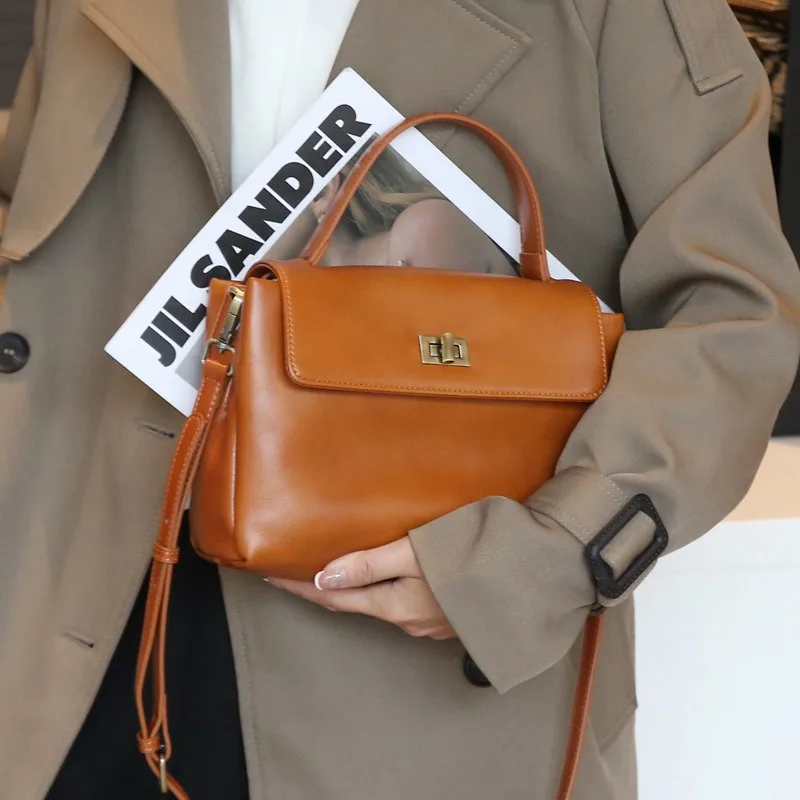 

Cowhide Genuine Leather Tote Bag for Women Soft Natural Cow Leather Handbag Fashion Crossbody Bags Female Shoulder Handbag Lady