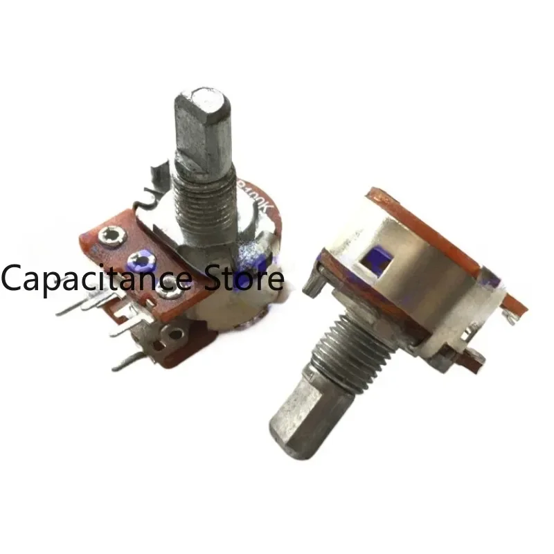 

5PCS 16-type rotary potentiometer with switch single B100K axis length 15MM dimming volume 5 pins