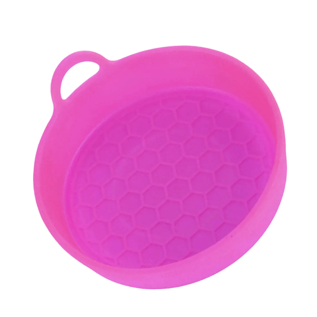 Pink Silicone Car Cup Holder Insert Anti-Slip Coaster Mat Pad With Handle