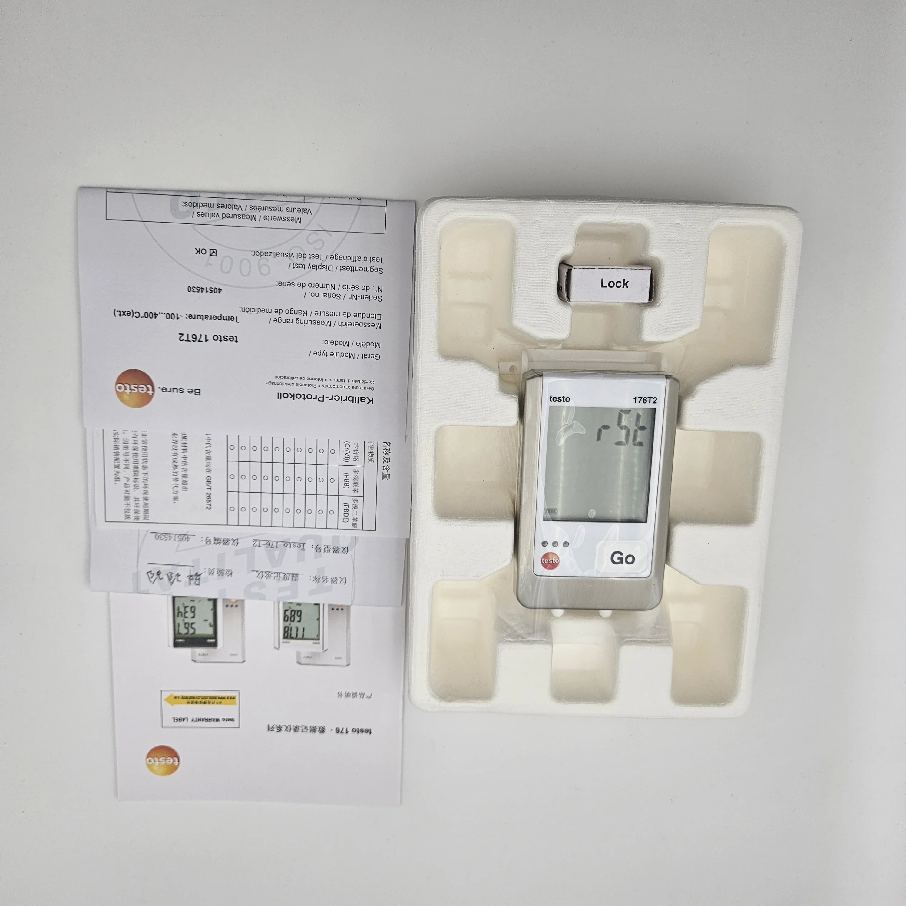 High-precision Pt100 Probe Thermometer Testo 176 T2 Temperature Logger (Order No. 0572 1762) Testo 176T2