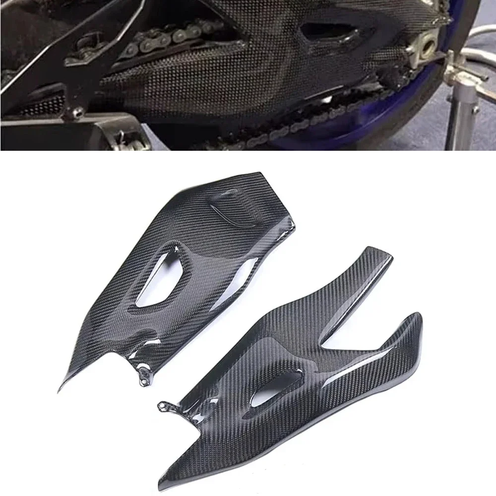 For Yamaha R1 R1M 2015- 2022 2023 2024 2025 MT10 FZ10 2017-2024 Carbon Fiber Motorcycle Swingarm Chain Protector Swing Arm Cover