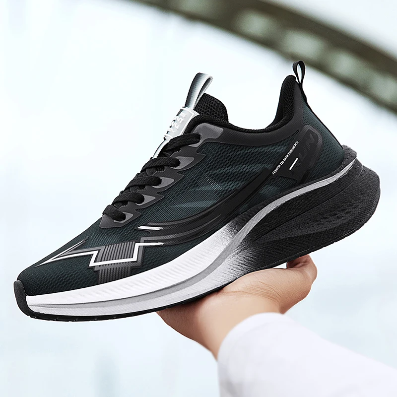 

2024 Racing Running Shoes Men's Ultralight Summer New Sports Shoes Shock-absorbing Marathon Carbon Plate Running Shoes Men