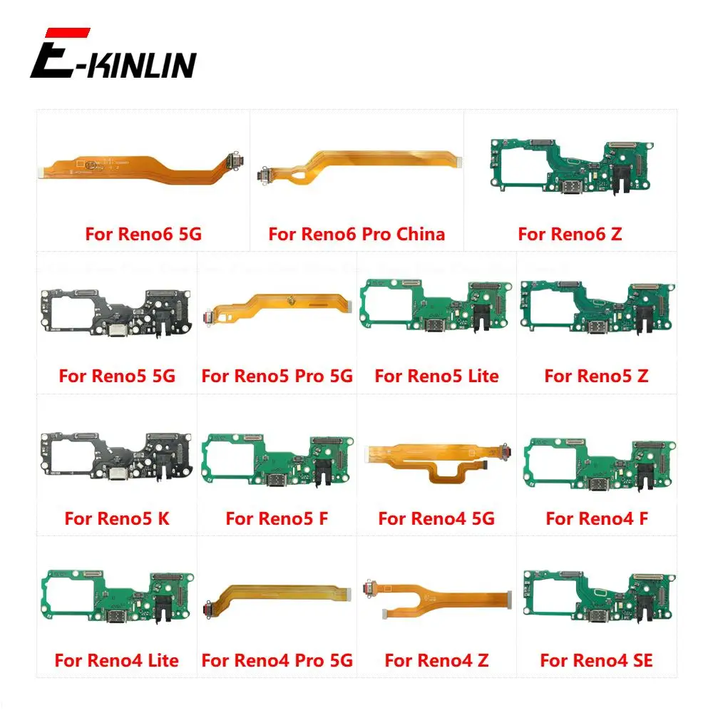 USB Charger Port Jack Dock Connector Charging Board Flex Cable For OPPO Reno6 Reno5 K Reno4 F Z SE Pro Lite 5G 4G