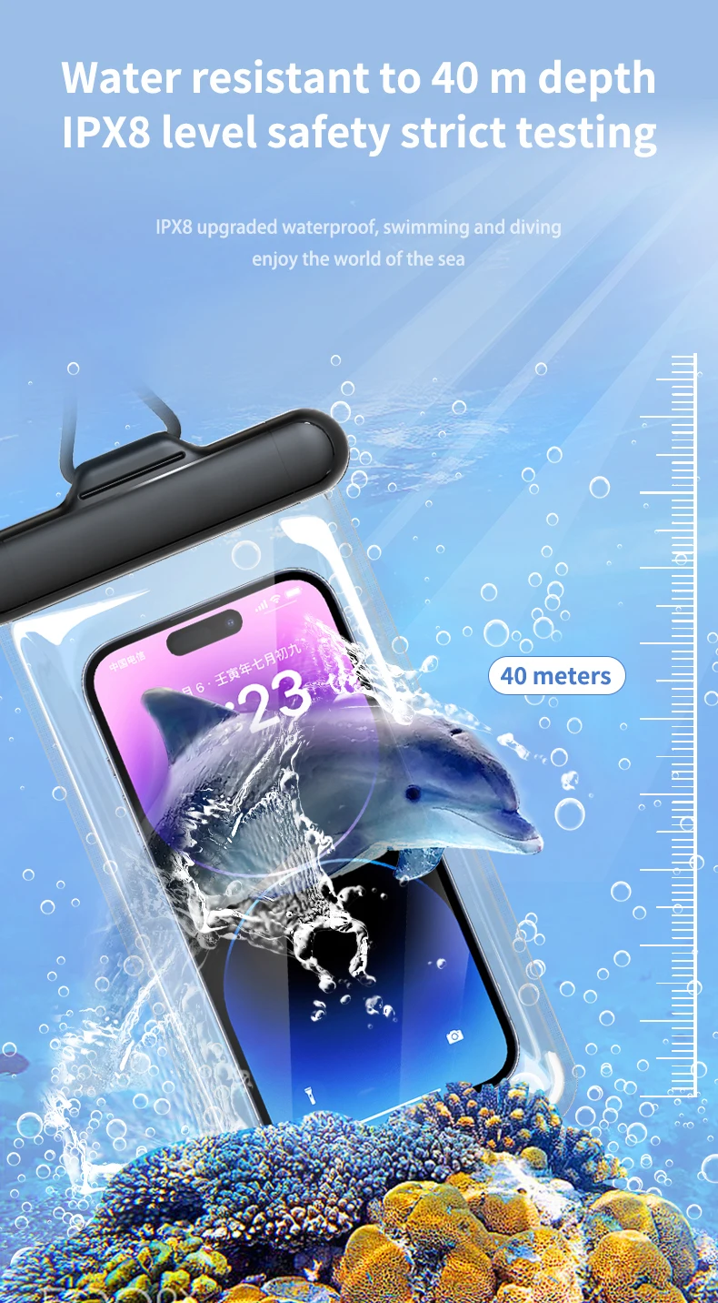 Professionelle Tauchen HD Antibeschlagmaske Atemschlauch / wasserdichte Handytasche Erwachsene Schnorcheln Schwimmen Tauchausrüstung – Detail 18
