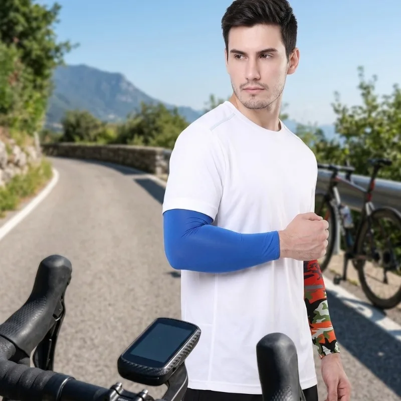 Cycling Arm Sleeves Summer Outdoor Sun Protection Breathable Milk Silk Material UV Guard Sports