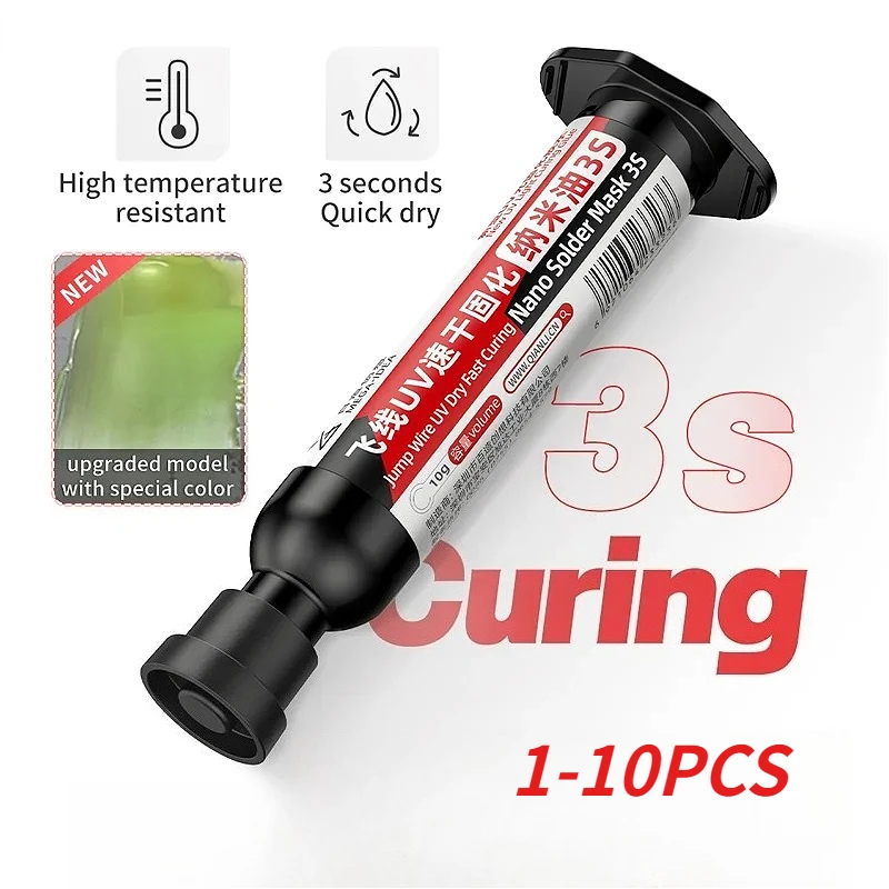 Nano Solder Mask 3S Jump Wire UV Dry Fast Curing New UV light speed glue for Mainboard Repair Flying Wire Special Glue