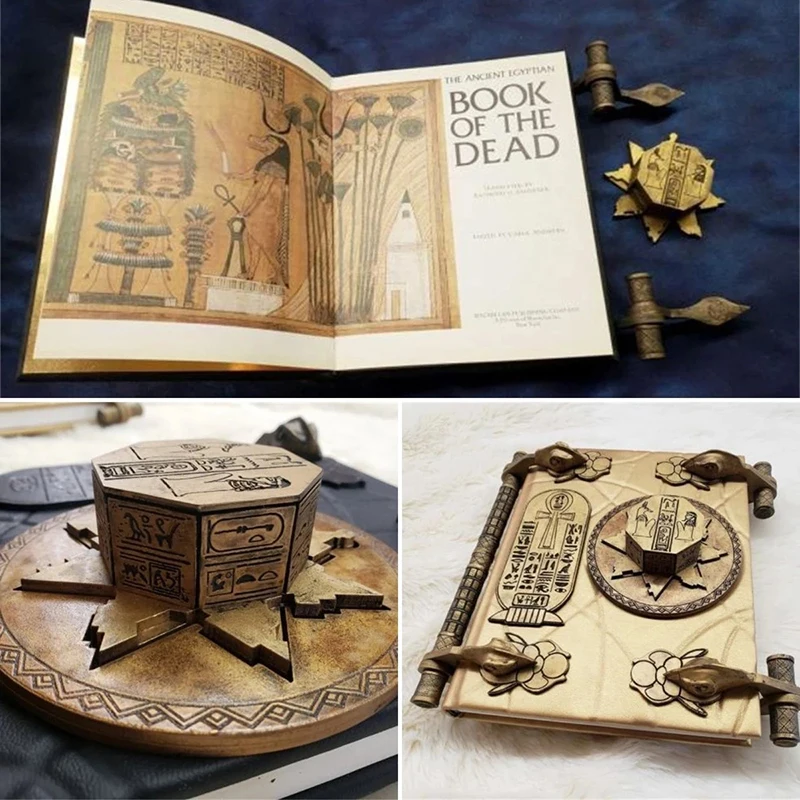 Easter Book of Hamunaptra Mummy Book of The Dead with Key Ancient Egypt Handicraft Resin Ornaments Home Decoration Accessories