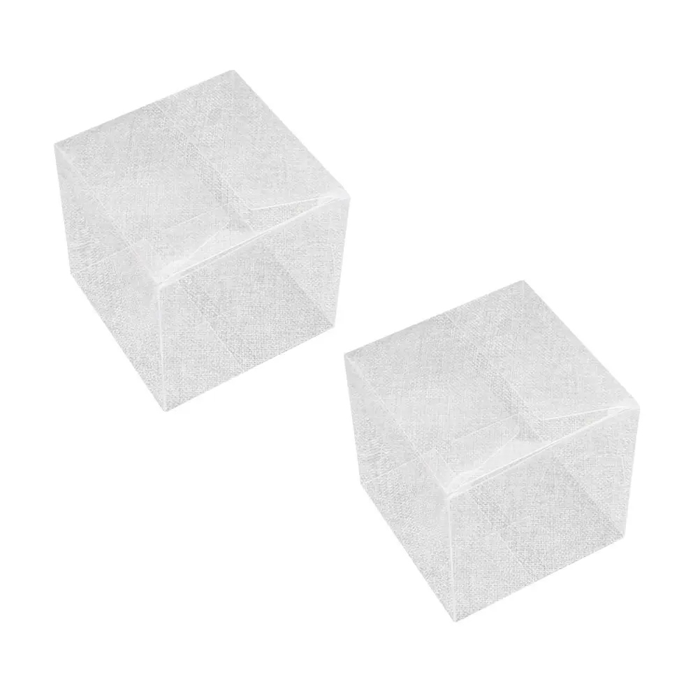 50Pcs Transparent Macaron Packaging Boxes Plastic Candy Storage Containers for Wedding Party Birthday Celebration