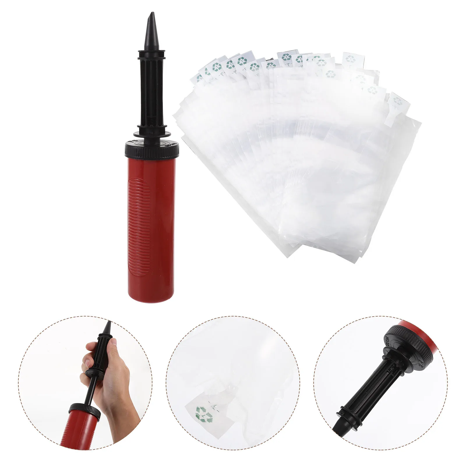 1 set 10x20cm Air Pillows Packaging Inflatable Buffer Bags Pump Random Color Waterproof Wear Resistant Anti Crash Shipping