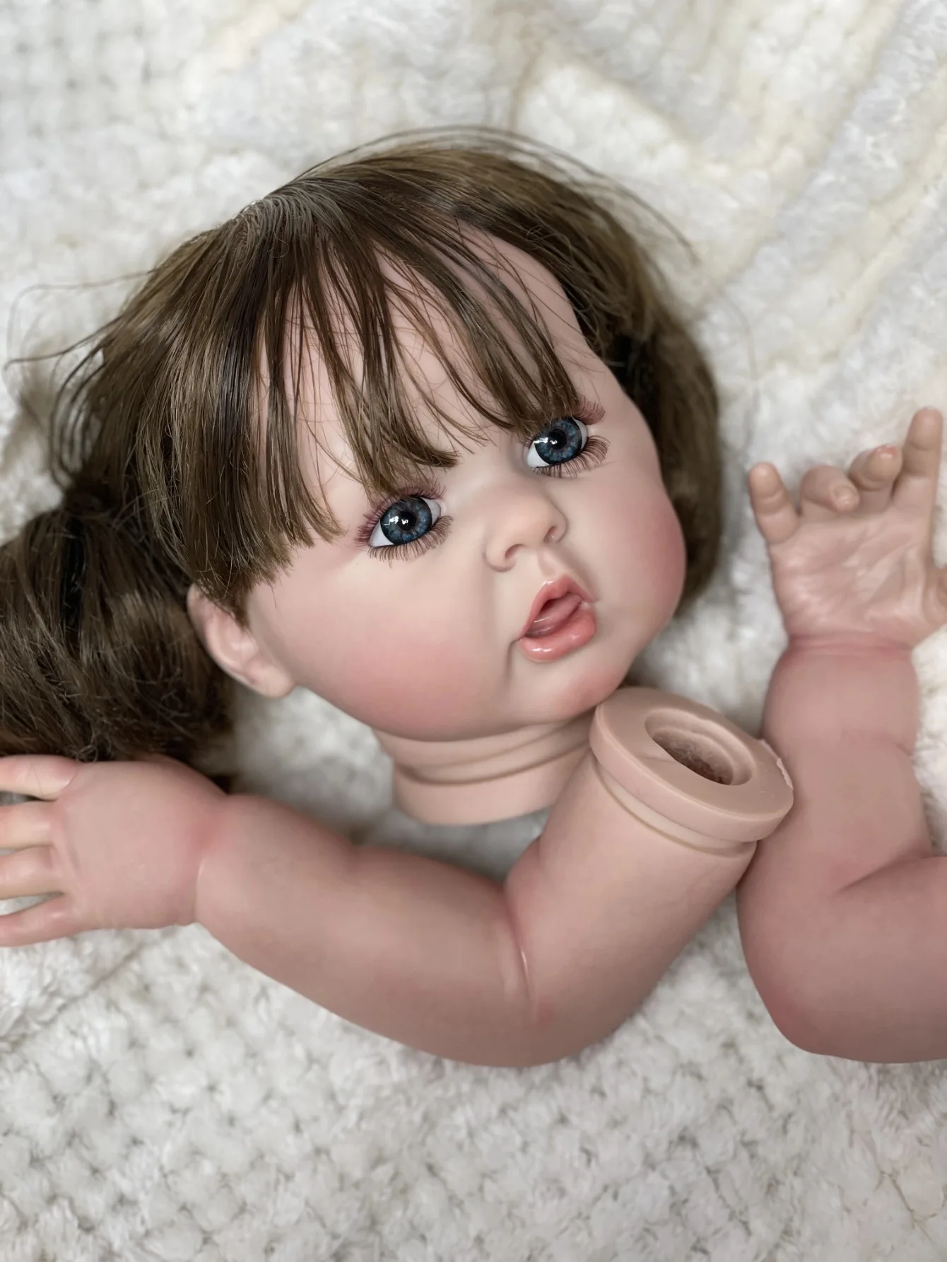 24 Inch 3d Erin Geschilderd Levensechte Onafgemaakte Reborn Pop Handgemaakte Levensechte Bebe Pasgeboren Pop