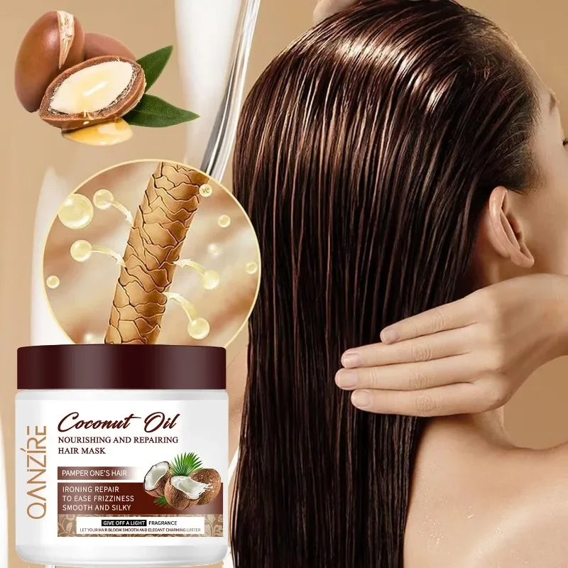 

Coconut Oil Hair Treatment Masks Deep Hydration Repair Conditioner To Strengthen Dry,Weak Hair Boost Growth Improve Frizziness
