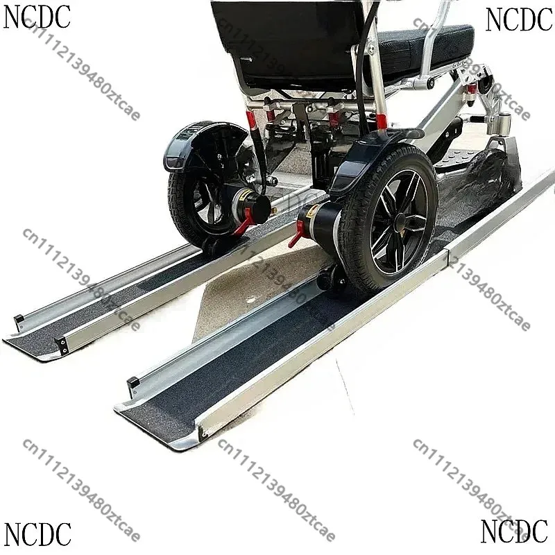180Cm 6Ft Telescopic Portable Wheelchair Ramps Aluminum Folding Loading Ramp for Scooter