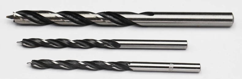 3/4/5/6/7/8/9/10/12/13/15/18-20mm Gummi Holz Holzbearbeitung Werkzeug Gerade Schaft Twist Tricuspid Drei Ahle Brad Spitzen Bohrer – Detail 6
