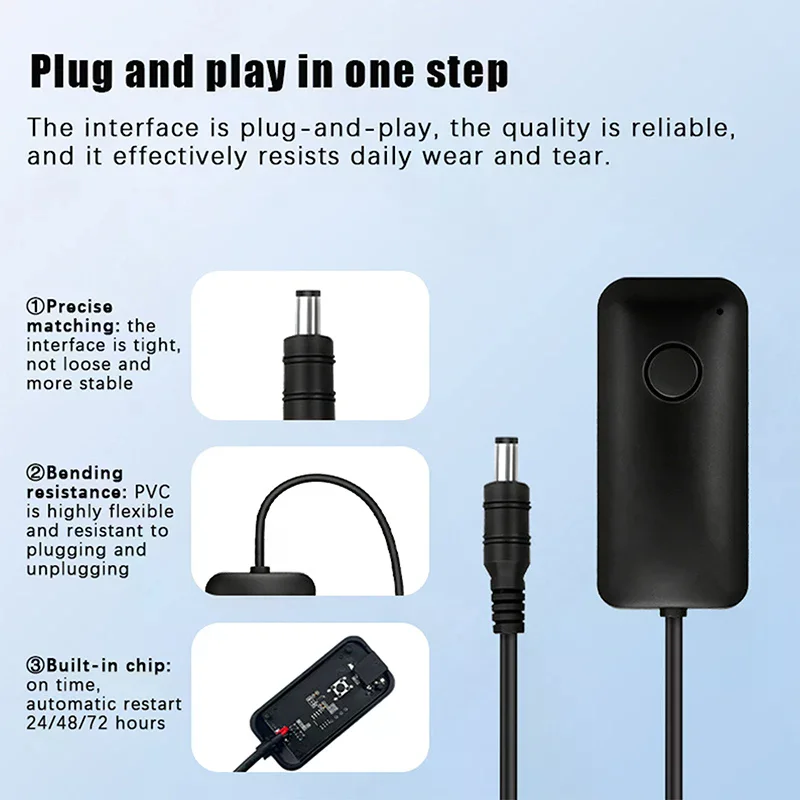 Router Restart Cable Automatic Power-Off Timer With Hours Adjustment For Home Network Efficiency