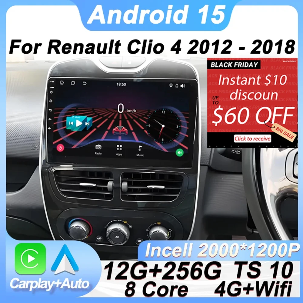 

Car Radio Car Multimedia Player For Renault Clio 4 2012 2013 2014 - 2018 Automotive Multimedia Mirror Link Carplay Android Auto