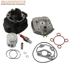 70cc 47mm Big Bore Cylinder Kit & Head For Yamaha Aerox 50 MBK Nitro Mach G 50cc LC 2 Stroke Scooter Engine