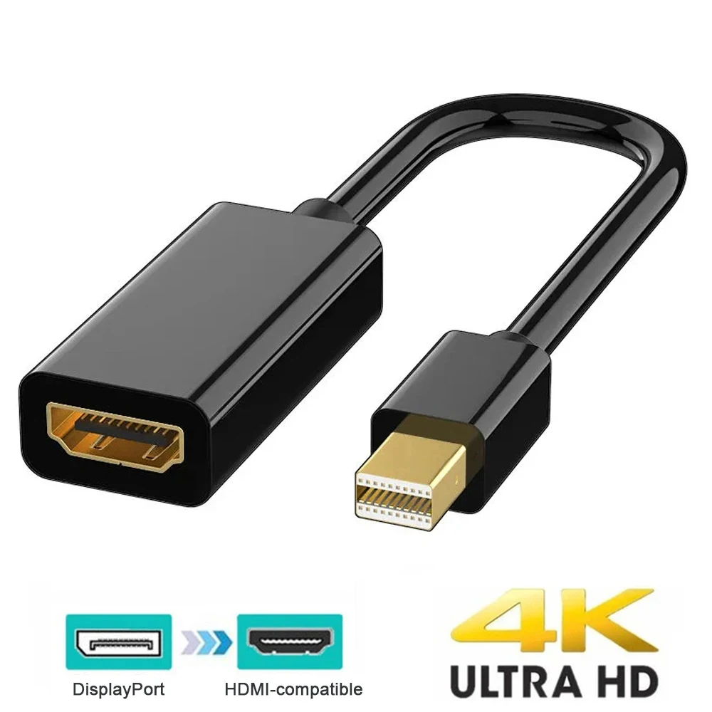 4K DisplayPort to HDMI-compatible Adapter Converter Display Port Male DP to Female HD TV Cable Adapter Video Audio For PC TV