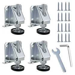 4Pcs Adjustable Furniture Leveler Heavy Duty Furniture Feet Support  For Sofa Table Chair Cabinet Height Adjuster Leveling Feet