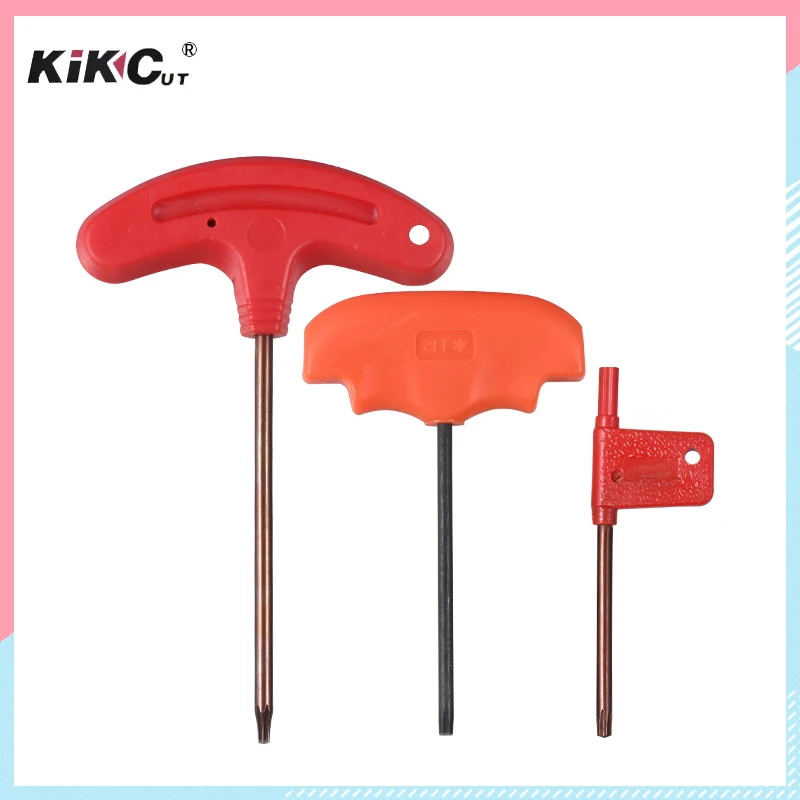 10pcs T6 T7 T8 T10 T15 T20 Red Flag Wrench CNC Tool Holder Screw Wrench Machine Tool Accessories Components