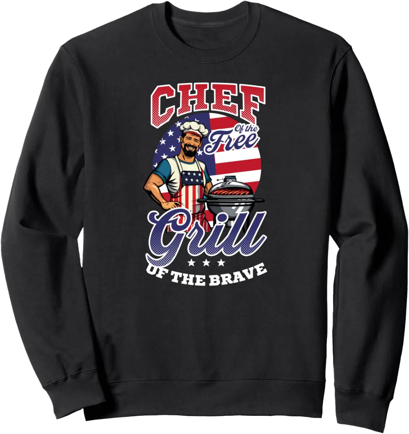 Sweat-shirt Fostiendra c Chef Free, Griller Brave Design